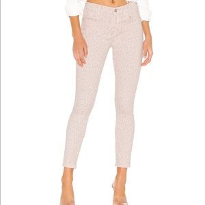 Current/Elliott Leopard Hi Waist Stiletto Jeans